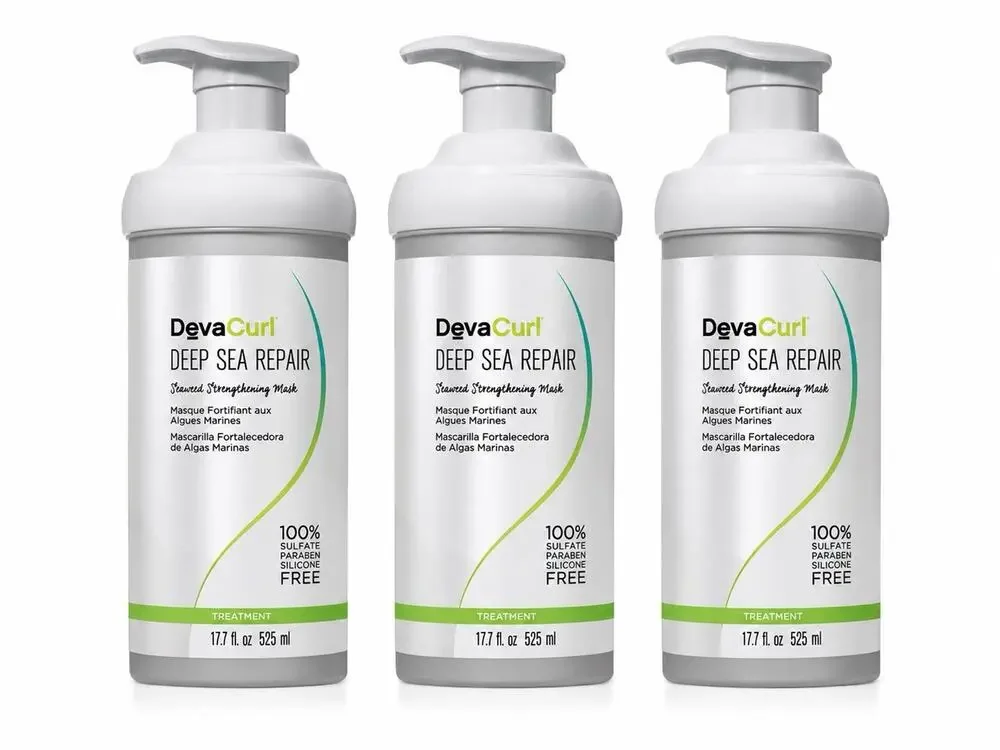 3 DevaCurl Deep Sea Repair Strengthening Mask 17.7 fl oz / 525ml Treatment